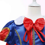 Snow White Costume for Girls Short Sleeve Dress with Cape Tulle Dress Princess Birthday Party Gown