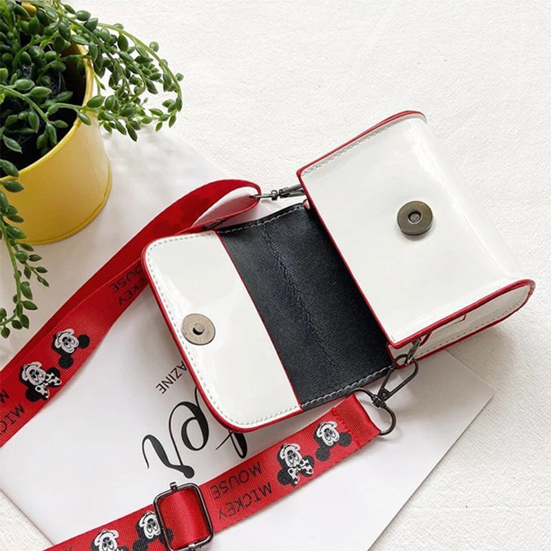 Mickey Minnie Mouse Stitch Children's Shoulder Bag Cute Cartoon Mini Crossbody Bag Boys Girls Bag Anime Fashion Zero Wallet