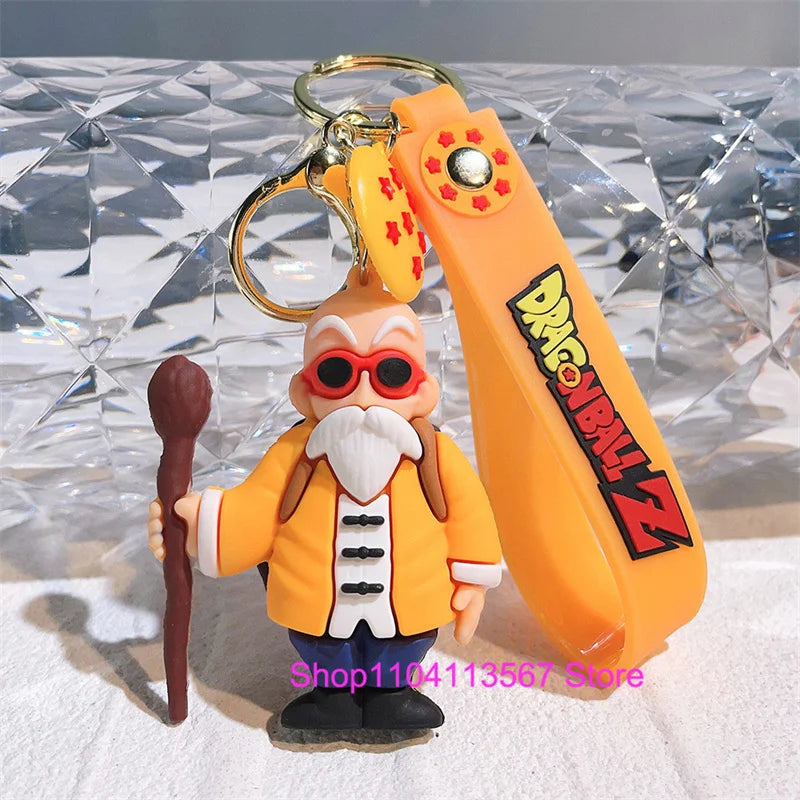 Dragon Ball Keychain Kawaii Vegeta Cartoon Bulma Piccolo Car Key Chain Backpack Pendant Keyring Gifts Accessories