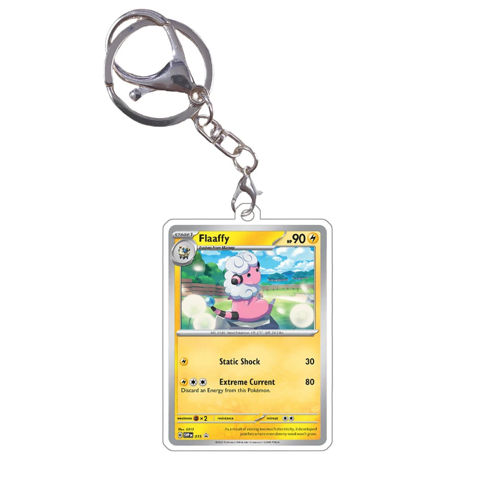 Pokemon Acrylic Small Cards Quaxly Fuecoco Sprigatito Double Sided Pendant Game Props Anime Characters Keychain Game Props Toys