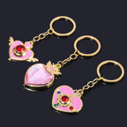 Anime Tsukino Usagi Little Rabbit Keychain Transformer Moon Messenger Mizuno Ami Hino Rei Role Playing Pendant Jewelry Necklace