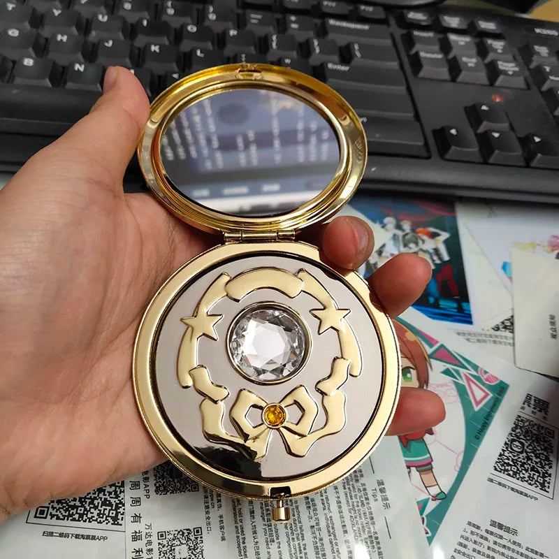 Sailor Moon R Moonlight Memory Series Crystal Star Case Cosmetic Make Up Compact Travel Folding MIRROR Sailor Moon Cosplay Box