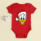 Christmas Newborn Baby Red Romper 100% Cotton Baby Mickey Print Infant Outfit Baby Girls Boys Bodysuit Disney Clothes Xmas Gift