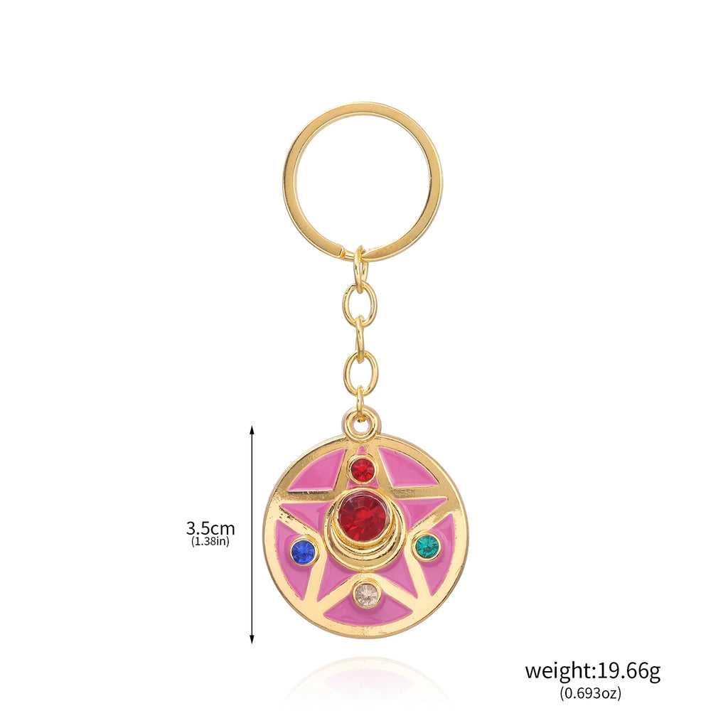 Anime Tsukino Usagi Little Rabbit Keychain Transformer Moon Messenger Mizuno Ami Hino Rei Role Playing Pendant Jewelry Necklace