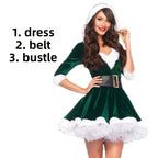 Christmas Dress Outfit For Adult Females Performance Queen Santa Lolita Party Dresses Woman Clothes And Fishnet Stockings