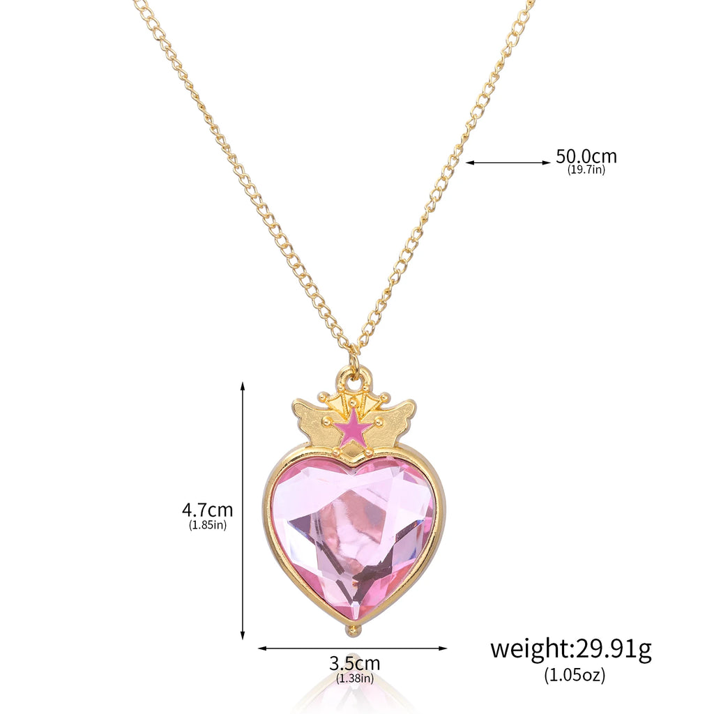 Anime Tsukino Usagi Little Rabbit Keychain Transformer Moon Messenger Mizuno Ami Hino Rei Role Playing Pendant Jewelry Necklace