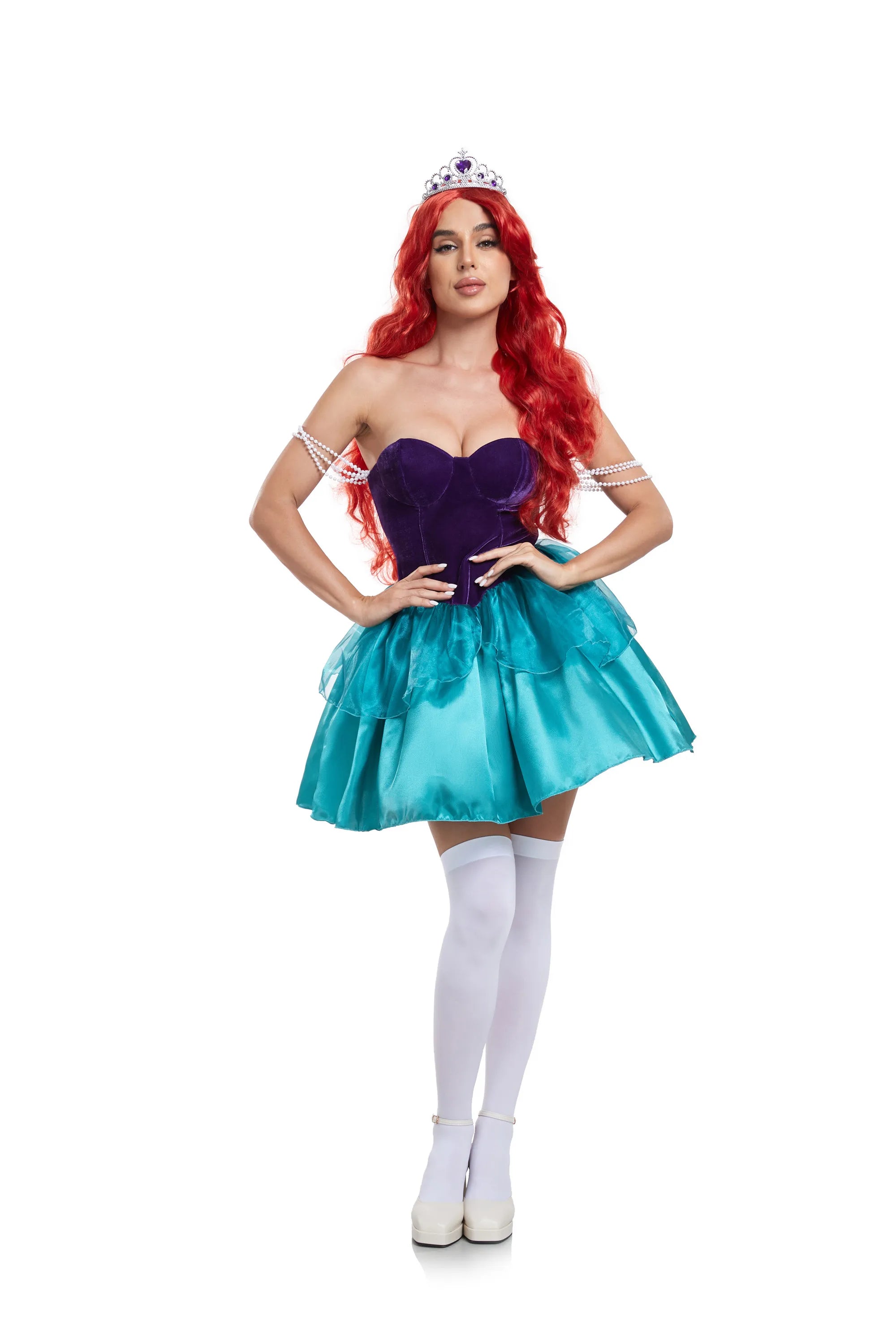 Halloween Costumes for Women Mermaid Costume Adult Princess Ariel Cosplay Carnival Party Fancy Dress Up