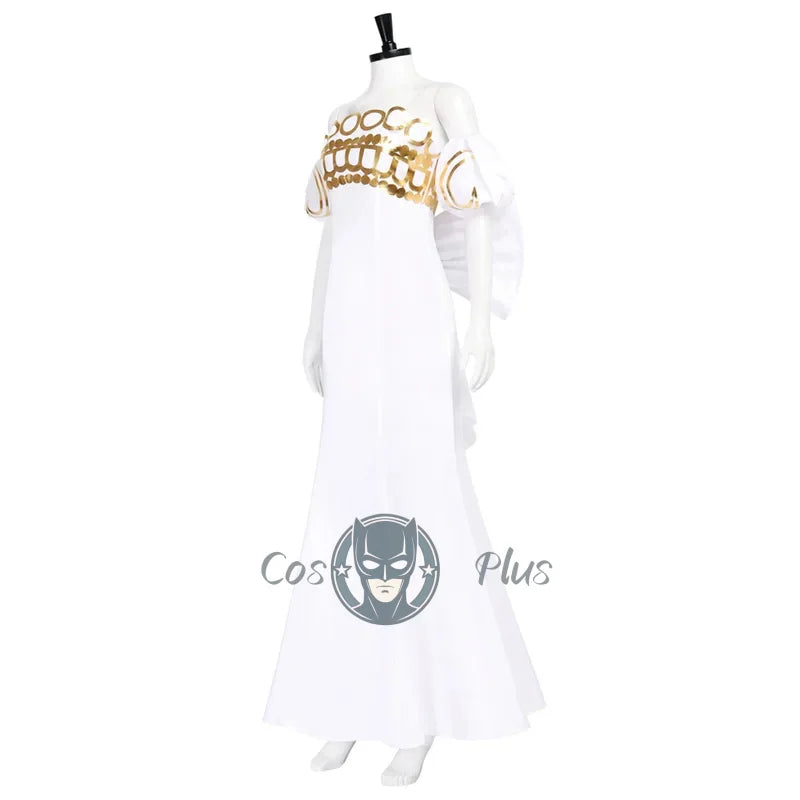 Princess Serenity Tsukino Usagi Cosplay Costume White Long Woman Dress Big Bow Halloween Party Girl Outfit