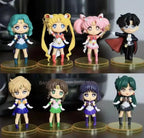 Bandai Original Sailor Moon Anime Figuarts Mini 9cm Sailor Mars Sailor Venus Action Figure Toys For Adult Gift Collectible Model