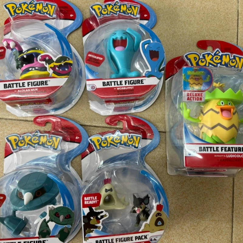 Pokemon WCT Action Figures Muk Wobbuffet Metagross Ludicolo Sandygast Litten Collectible Desktop Ornaments for Kids Gifts