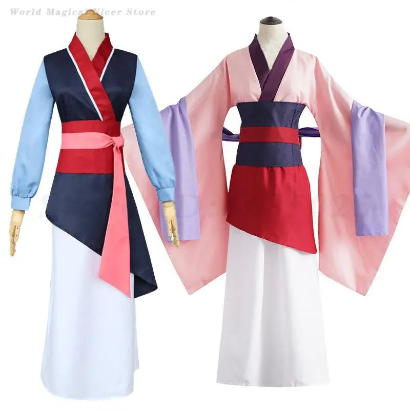 Ancient Mulan Cosplay Costume Womens Hanfu Princess Dress Halloween Carnival Party Warrior Clothes Chinese Heroine Dress Up 3XL