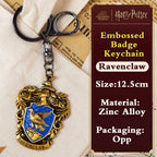 Genuine Harry Potter Metal Embossed Badge Keychains Cosplay Props Film Television Peripheral Backpack Hanging Ornaments Gifts