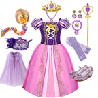 Princess Girl Dress Rapunze Costume For Kids Girl Halloween Cosplay Birthday Party Dresses Gowns Children Clothes Outfit