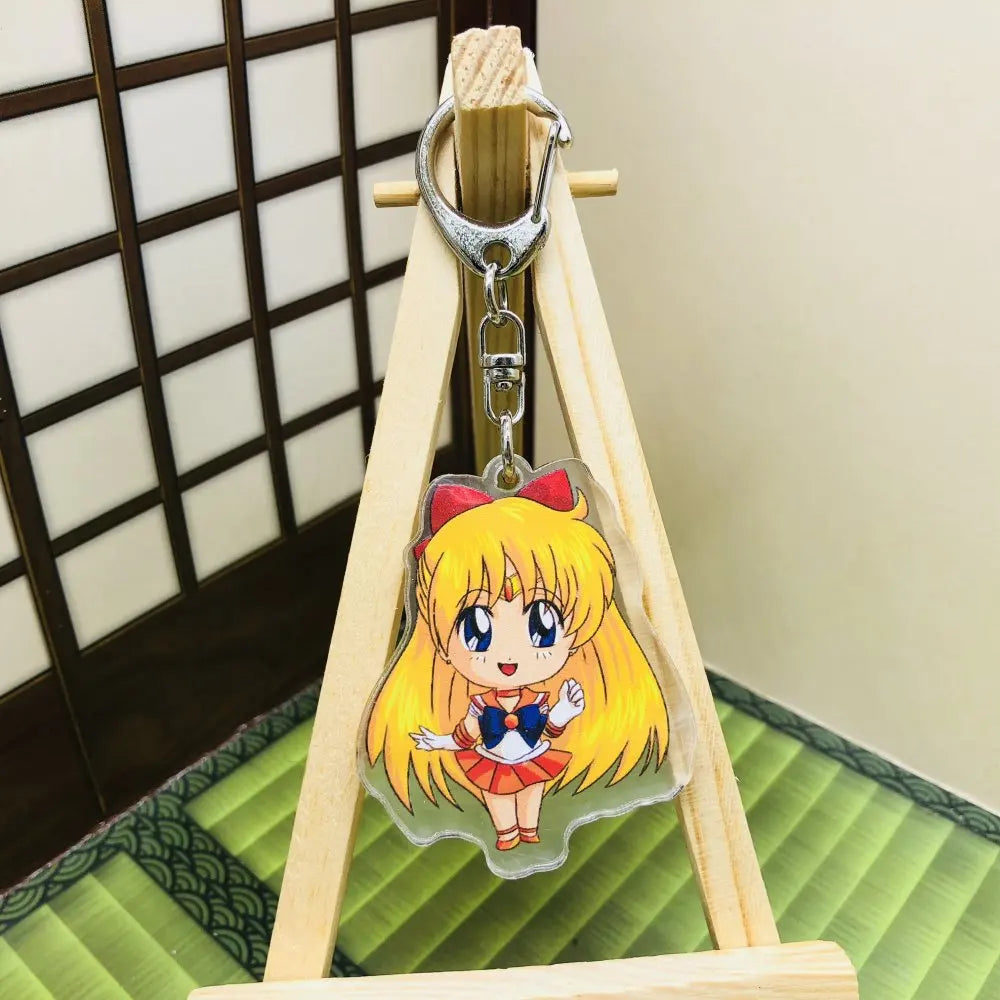 Sailor Moon Acrylic Keychain Anime Accessory Usagi Tsukino Luna Artemis Charm
