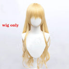 Sailor Venus Cosplay Wigs Minako Aino Cosplay Wig Blonde Loose Wave Long Heat Resistant Synthetic Hair Wig + Wig Cap