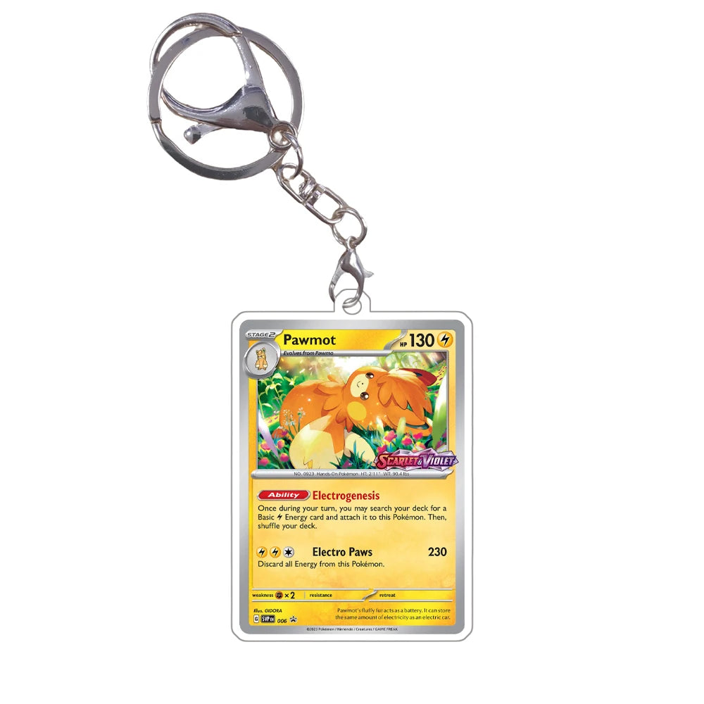 Pokemon Acrylic Small Cards Quaxly Fuecoco Sprigatito Double Sided Pendant Game Props Anime Characters Keychain Game Props Toys