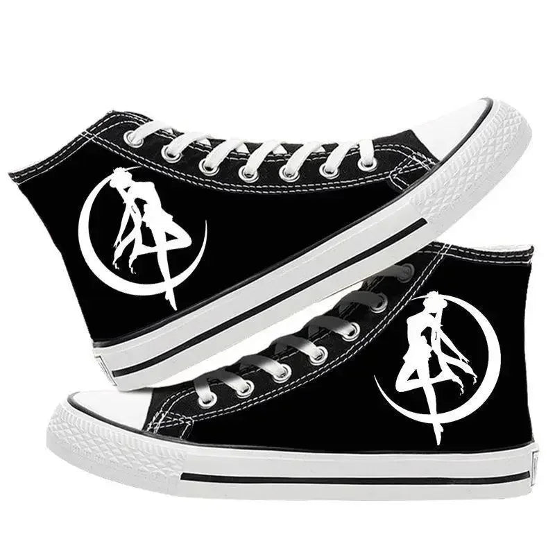 Sailor Moon high-top two-dimensional student canvas shoes anime men and women cartoon fashion casual graffiti board shoes  gifts