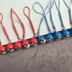 Mini Pikachu Pokeball Charms Cartoon Anime Peripheral Mobile Phone Chain DIY Fashion Cute Creative Decoration Phone Lanyard Gift
