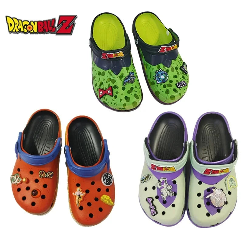 New Holed Dragon Ball Frieza Son Goku Slippers Mobile Figures Comfortable Casual Beach Shoes For Adultssandals For Outdoor Gift