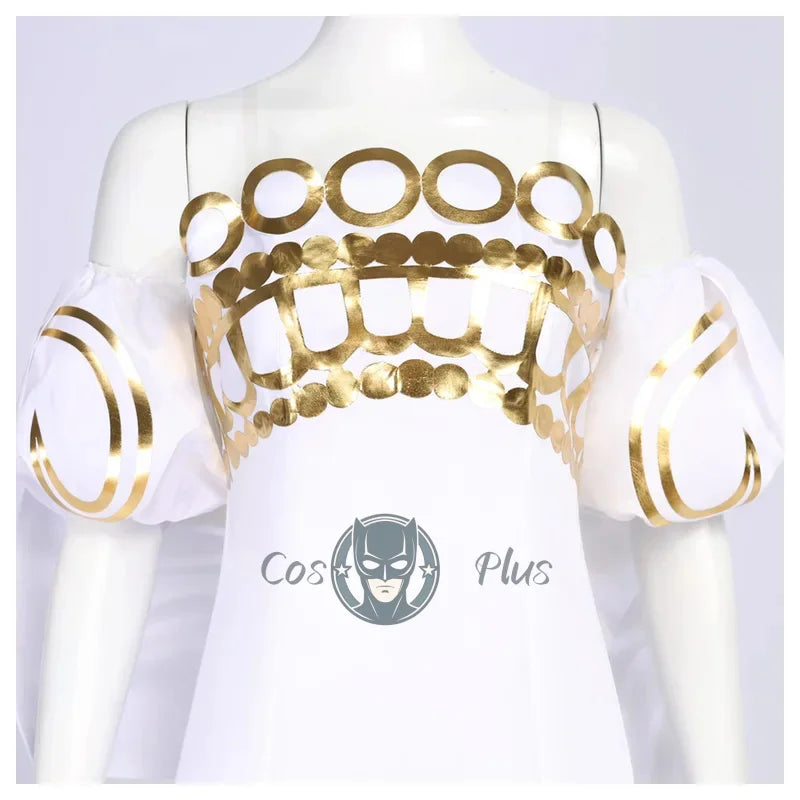 Princess Serenity Tsukino Usagi Cosplay Costume White Long Woman Dress Big Bow Halloween Party Girl Outfit
