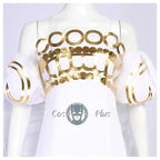 Princess Serenity Tsukino Usagi Cosplay Costume White Long Woman Dress Big Bow Halloween Party Girl Outfit