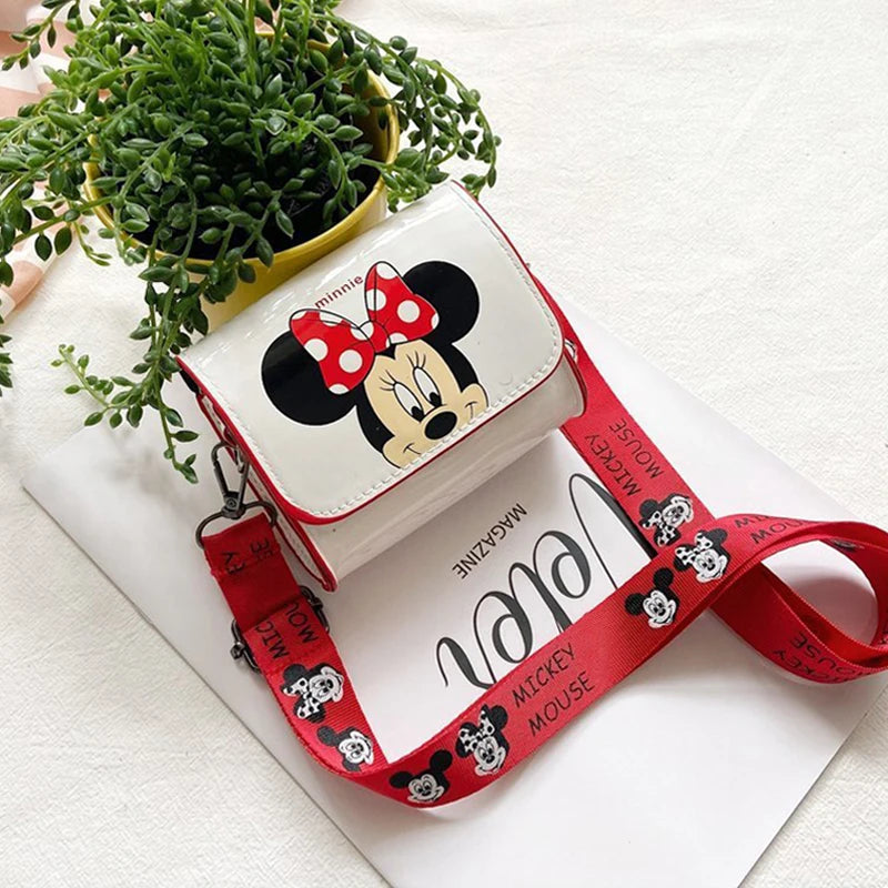 Mickey Minnie Mouse Stitch Children's Shoulder Bag Cute Cartoon Mini Crossbody Bag Boys Girls Bag Anime Fashion Zero Wallet