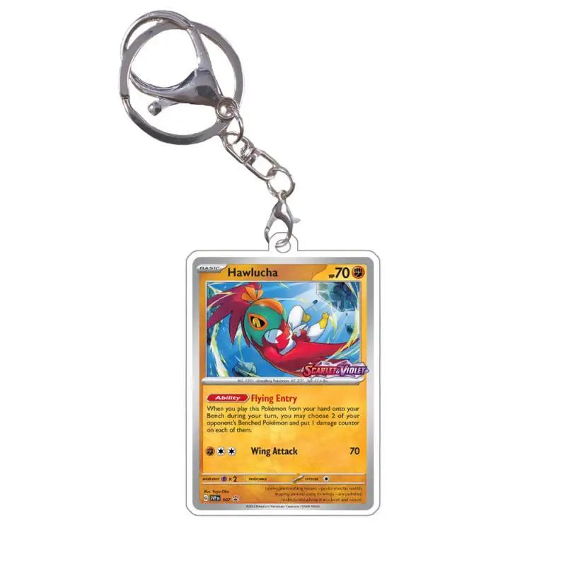 Pokemon Acrylic Small Cards Quaxly Fuecoco Sprigatito Double Sided Pendant Game Props Anime Characters Keychain Game Props Toys