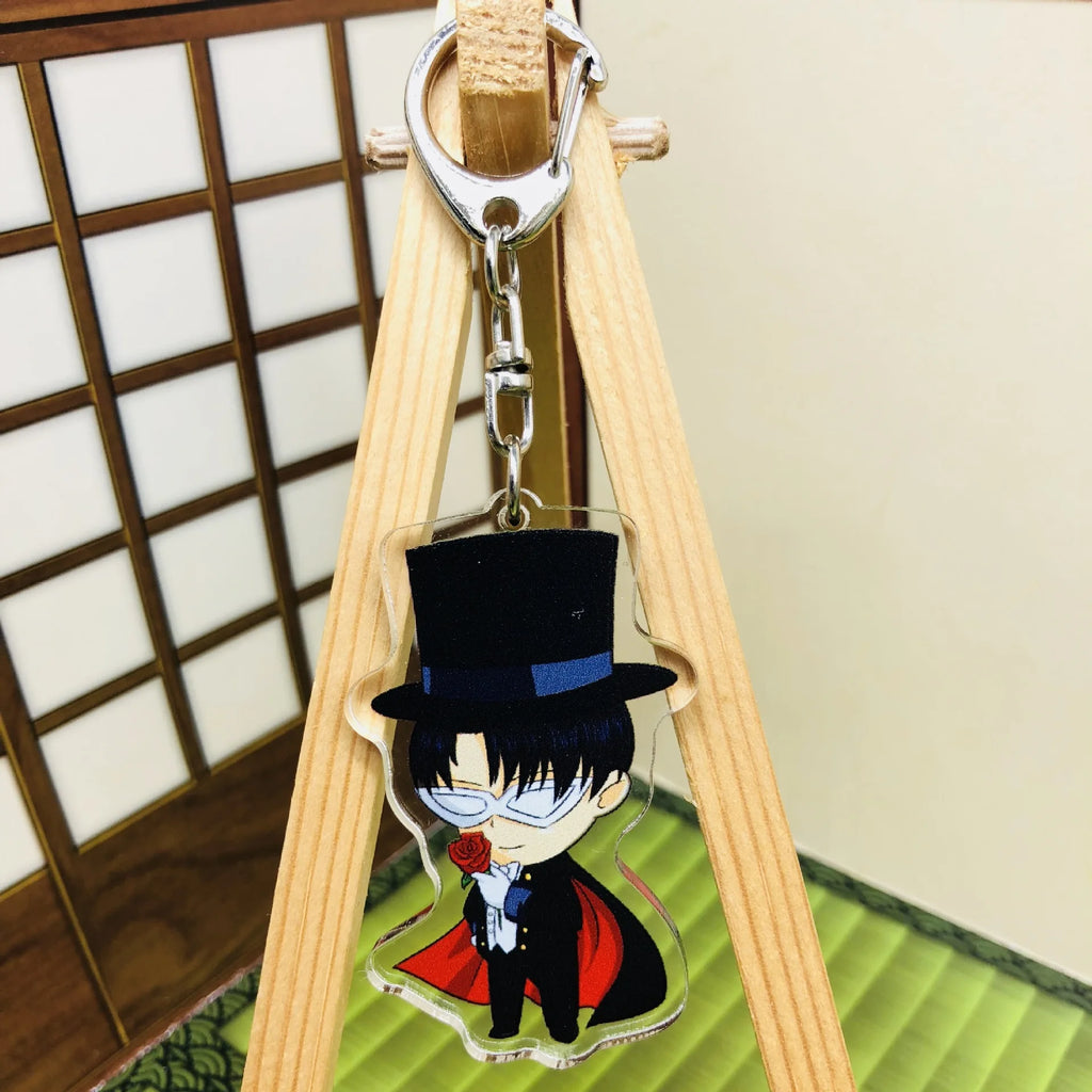 Sailor Moon Acrylic Keychain Anime Accessory Usagi Tsukino Luna Artemis Charm