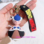 Dragon Ball Keychain Kawaii Vegeta Cartoon Bulma Piccolo Car Key Chain Backpack Pendant Keyring Gifts Accessories