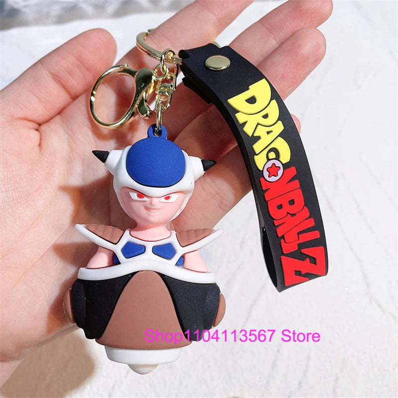 Dragon Ball Keychain Kawaii Vegeta Cartoon Bulma Piccolo Car Key Chain Backpack Pendant Keyring Gifts Accessories
