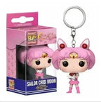 FUNKO POP Japanese Anime Sailor Moon & Sailor Chibi Moon Pocket Keychain Toy Action Figure Collectible Toys for Children Gift