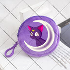 Sailors Moon Zipper Purses Small Bags Portable Coin Pouch Anime Children Round Wallet Cartoon Mini Storage Keychain Bag Kid Gift