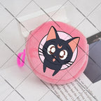 Sailors Moon Zipper Purses Small Bags Portable Coin Pouch Anime Children Round Wallet Cartoon Mini Storage Keychain Bag Kid Gift