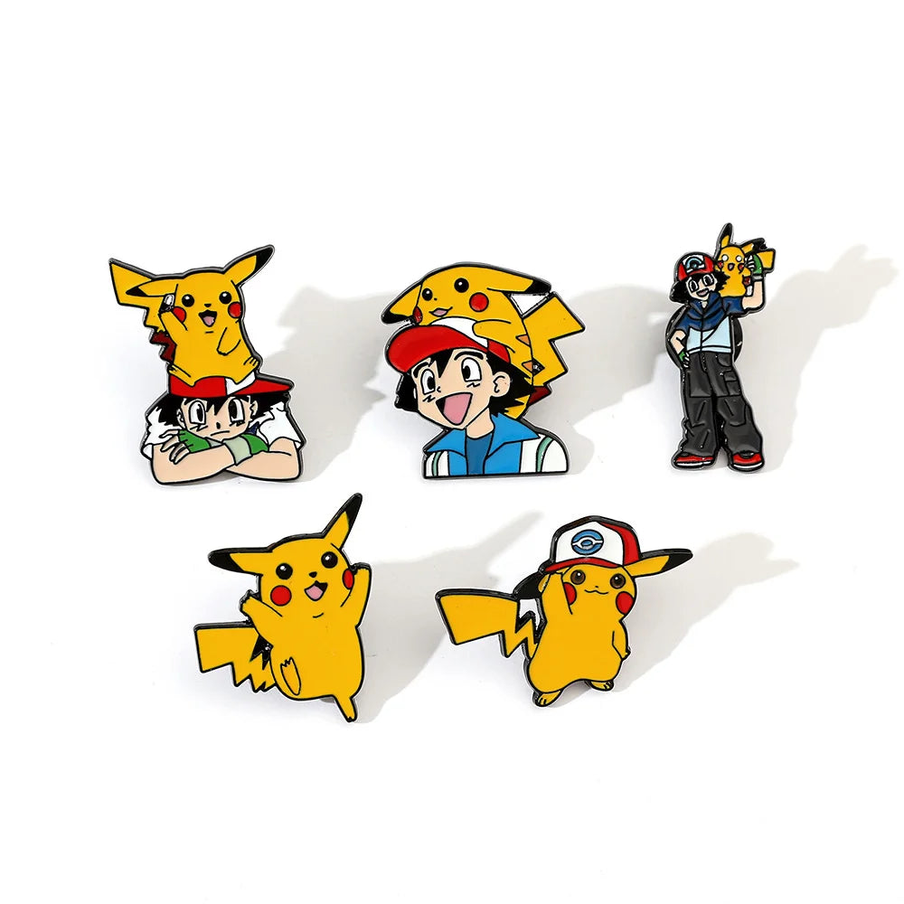 Pokemon Pikachu Anime Brooch For Backpacks Enamel Pin Metal Brooch Pin For Women Badges Pin Brooches Jewelry Accessories
