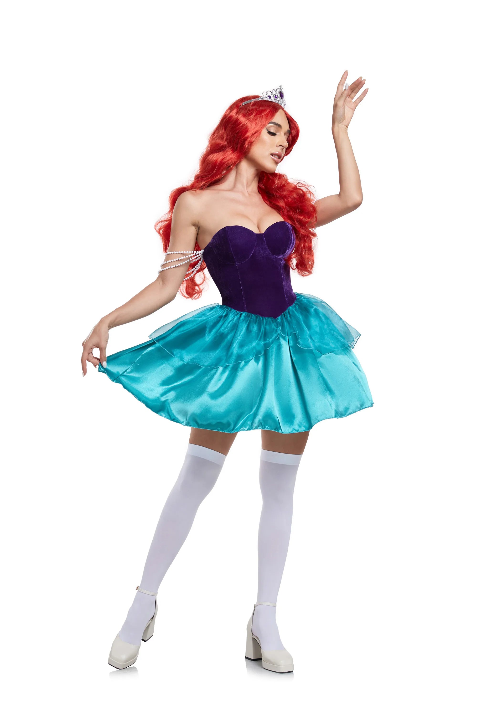 Halloween Costumes for Women Mermaid Costume Adult Princess Ariel Cosplay Carnival Party Fancy Dress Up