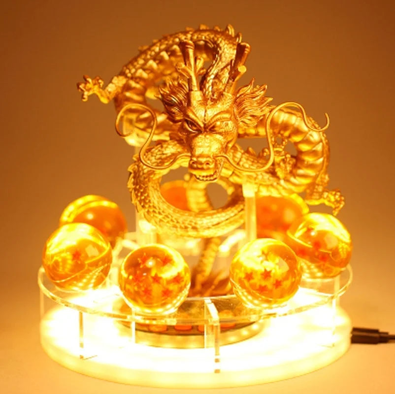 Anime Dragon Ball Z Shenron Lamp Super Saiyan Goku Action Figure Dragon Ball shenlong Model light Base Collection Gift