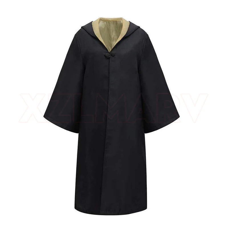 Adult Girls Hogwarts Cosplay Magic School Robes Cloak Slytherin Halloween Cape Boys Costume Women Men Uniform Scarf Tie Gifts
