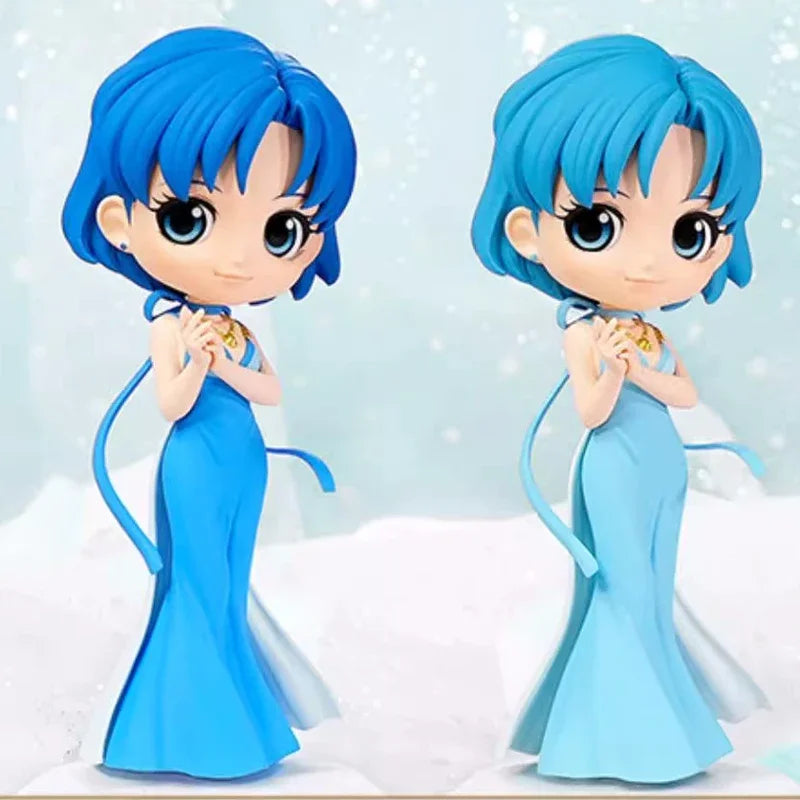 Original Bandai Qposket Sailor Moon Figure Eternal The Movie Princess Neptune Uranus Action Figurine Anime Model Girl Statue Toy