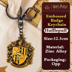 Genuine Harry Potter Metal Embossed Badge Keychains Cosplay Props Film Television Peripheral Backpack Hanging Ornaments Gifts