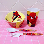 Marvel Spiderman creative cartoon animation picture for boys and girls, light, strong, fall-resistant and durable tableware set