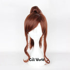 Sailor Jupiter Kino Makoto 60cm Long Halloween Anime Cosplay Wigs Synthetic Hair + Wig Cap