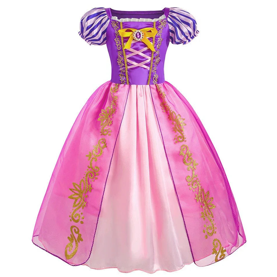 Girl Cinderella Dress Up Floral Children Party Princess Costume Kids Halloween Carnival Outfit Kids Clothes