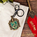 Genuine Harry Potter Metal Embossed Badge Keychains Cosplay Props Film Television Peripheral Backpack Hanging Ornaments Gifts