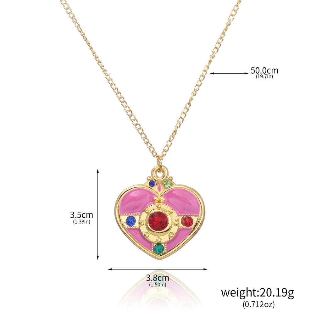 Anime Tsukino Usagi Little Rabbit Keychain Transformer Moon Messenger Mizuno Ami Hino Rei Role Playing Pendant Jewelry Necklace