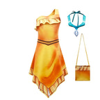 Indian Princess Girls Pocahontas Cosplay Dress Halloween Party Disguise Costume Children Movie Fantasy Outfits