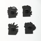 4pcs Cartoon Charmander Enamel Pins Metal Brooches Lapel Badges for Backpack Clothes Jewelry Accessory Gift for Friends