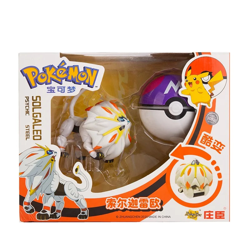 Genuine Pokemon Anime Figure Pikachu Gengar Charizard Gyarados Mew Dragonite Doll Model Children's Transformation Toy Gift Set