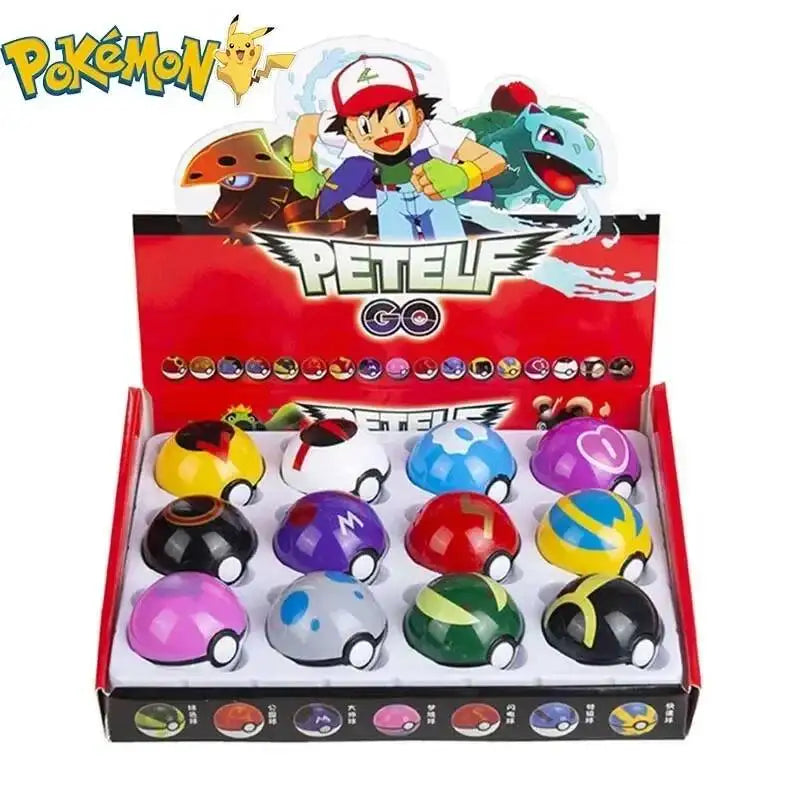 New 12pcs/Set Pokemon Pikachu Pokeball Toy Kids Charmander Anime Peripherals Collection Toy Fans Cartoon Action Figurine Gifts