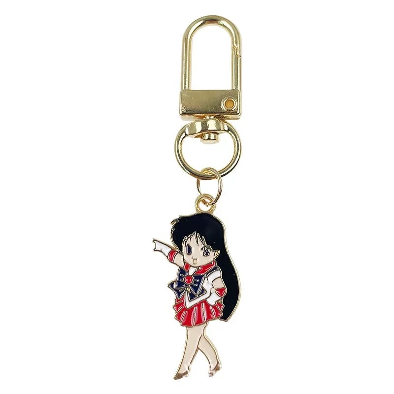 Sailor Moon Keychain Girl Metal Key Chain Creative Cartoon Anime Car Pendant Women Charm Key Ring Cute Couple Birthday Gift