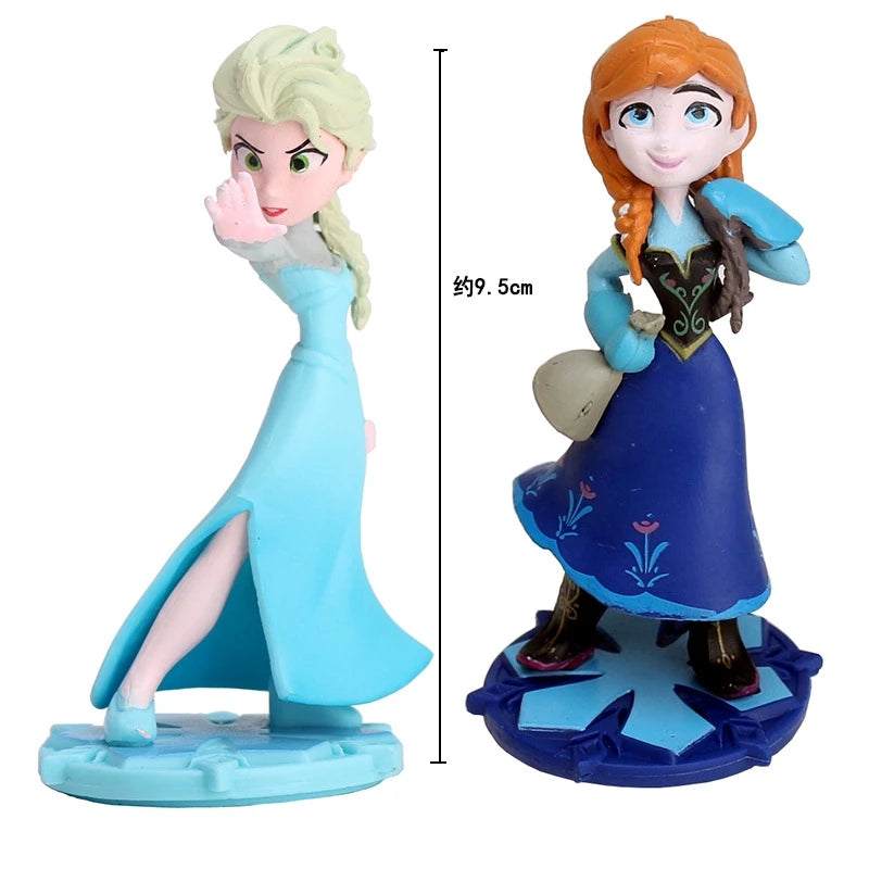 Disney Anime Frozen 2 Snow Queen Elsa Anna Pvc Action Figure Olaf Kristoff Sven Dolls Figurines Kids Cartoon Toy Children Gifts